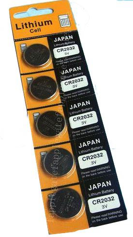 Pack 5 pilas de boton CR2032 3V